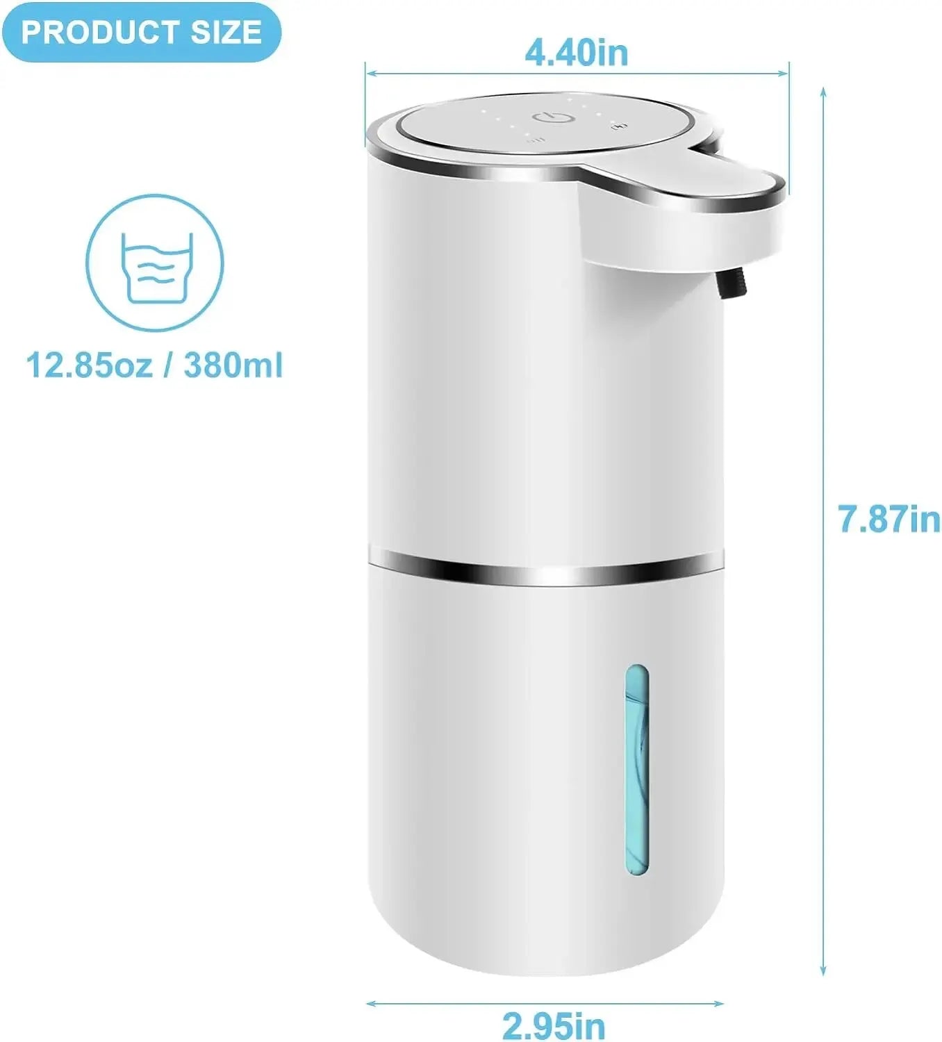 Automatic Touchless Foaming Soap Dispenser – USB Rechargeable Smart Sensor Hand Wash Pump (Waterproof)